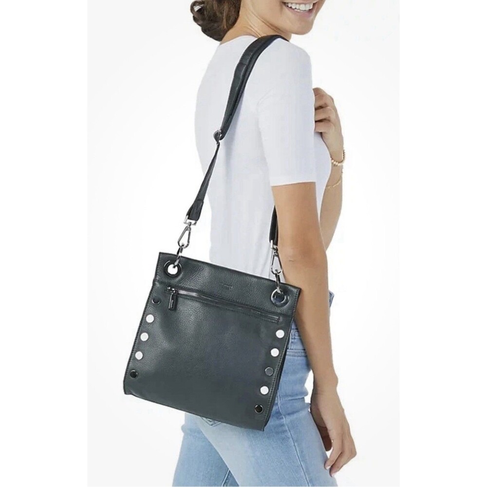 Hammitt Tony Studded MEDIUM Crossbody Black Gunmetal